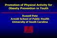 Promotion of Physical Activity for Obesity Prevention in Youth PowerPoint PPT Presentation