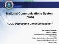 National Communications System NCS DOD Deployable Communications PowerPoint PPT Presentation