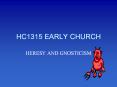 HC1315 EARLY CHURCH PowerPoint PPT Presentation