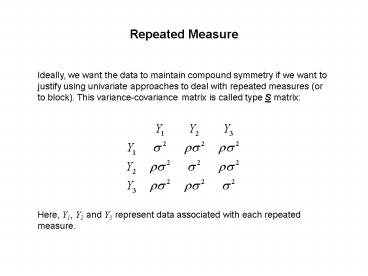 Repeated Measure