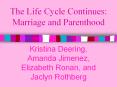 The Life Cycle Continues: Marriage and Parenthood PowerPoint PPT Presentation