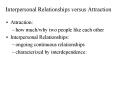 Interpersonal Relationships versus Attraction PowerPoint PPT Presentation