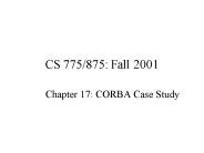 CS 775875: Fall 2001
