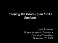 Keeping the Doors Open for All Students PowerPoint PPT Presentation