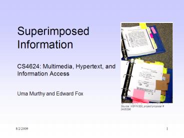 Superimposed Information