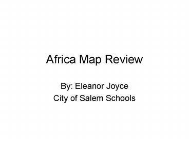 Africa Map Review