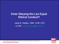 Does Obeying the Law Equal Ethical Conduct PowerPoint PPT Presentation