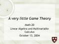 A very little Game Theory PowerPoint PPT Presentation