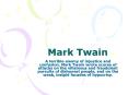 Mark Twain PowerPoint PPT Presentation