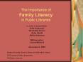 The Importance of Family Literacy in Public Libraries PowerPoint PPT Presentation