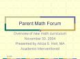 Parent Math Forum PowerPoint PPT Presentation
