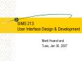 SIMS 213: User Interface Design PowerPoint PPT Presentation