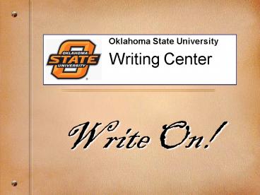 Oklahoma State University Writing Center