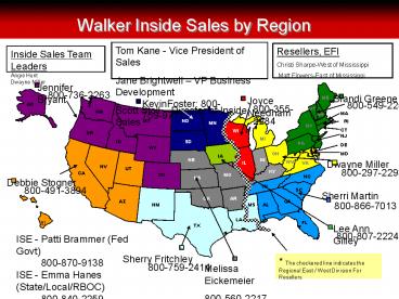 Walker Inside Sales by Region