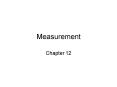 Measurement PowerPoint PPT Presentation
