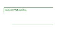 Empirical Optimization