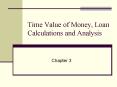 Time Value of Money, Loan Calculations and Analysis PowerPoint PPT Presentation