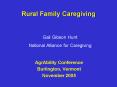 Rural Family Caregiving PowerPoint PPT Presentation