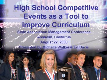 Competative Events High School Competitive Events as a Tool to Improve Curriculum ...