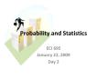 Probability and Statistics PowerPoint PPT Presentation