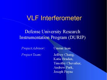VLF Interferometer