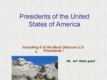 Presidents of the United States of America