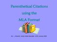 Parenthetical Citations PowerPoint PPT Presentation