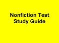Nonfiction Test Study Guide PowerPoint PPT Presentation