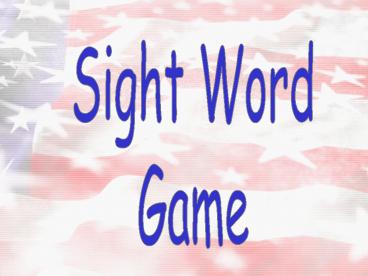 Sight Word