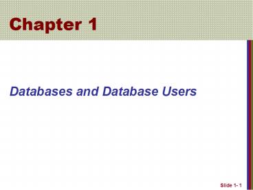 PPT – Databases and Database Users PowerPoint presentation | free to ...