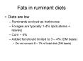 Fats in ruminant diets PowerPoint PPT Presentation