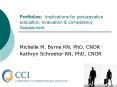 Portfolios: Implications for perioperative education, evaluation PowerPoint PPT Presentation