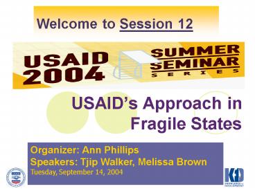 USAIDs Approach in Fragile States