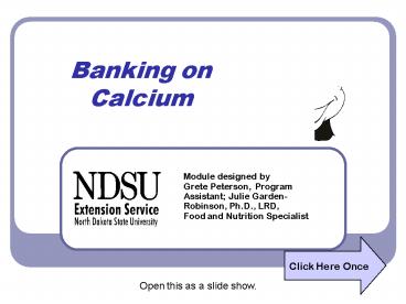 Banking on Calcium