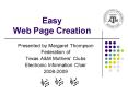 Easy Web Page Creation PowerPoint PPT Presentation