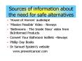 Sources of information about the need for safe alternatives PowerPoint PPT Presentation