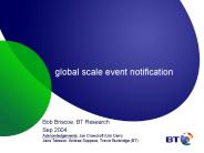 synch info models with real world. comms modes ... no gran