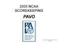 2005 NCAA SCOREKEEPING PowerPoint PPT Presentation