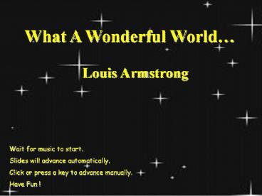 What A Wonderful World
