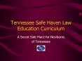 Tennessee Safe Haven Law Education Curriculum PowerPoint PPT Presentation