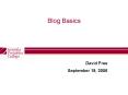 Blog Basics PowerPoint PPT Presentation