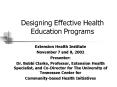 Designing Effective Health Education Programs PowerPoint PPT Presentation