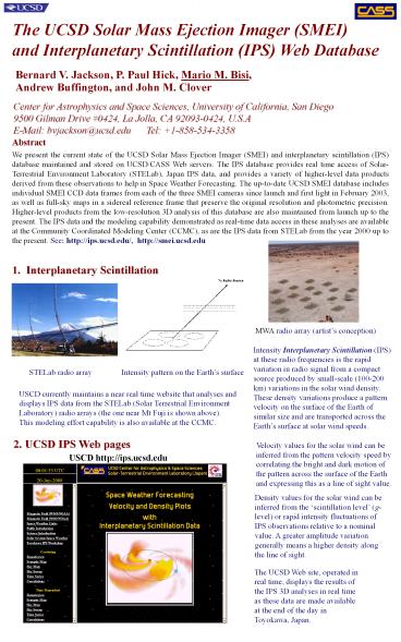 Bernard V. Jackson, P. Paul Hick, Mario M. Bisi,