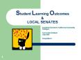 Student Learning Outcomes PowerPoint PPT Presentation