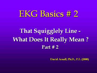 EKG Basics
