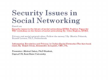 Locking down Social Networking Vulnerabilities