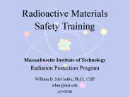 Radioactive Materials Safety Training