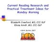 Current Reading Research and Practical Treatment Ideas for Monday Morning PowerPoint PPT Presentation