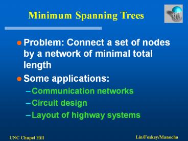 Minimum Spanning Trees