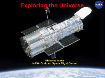 Exploring the Universe